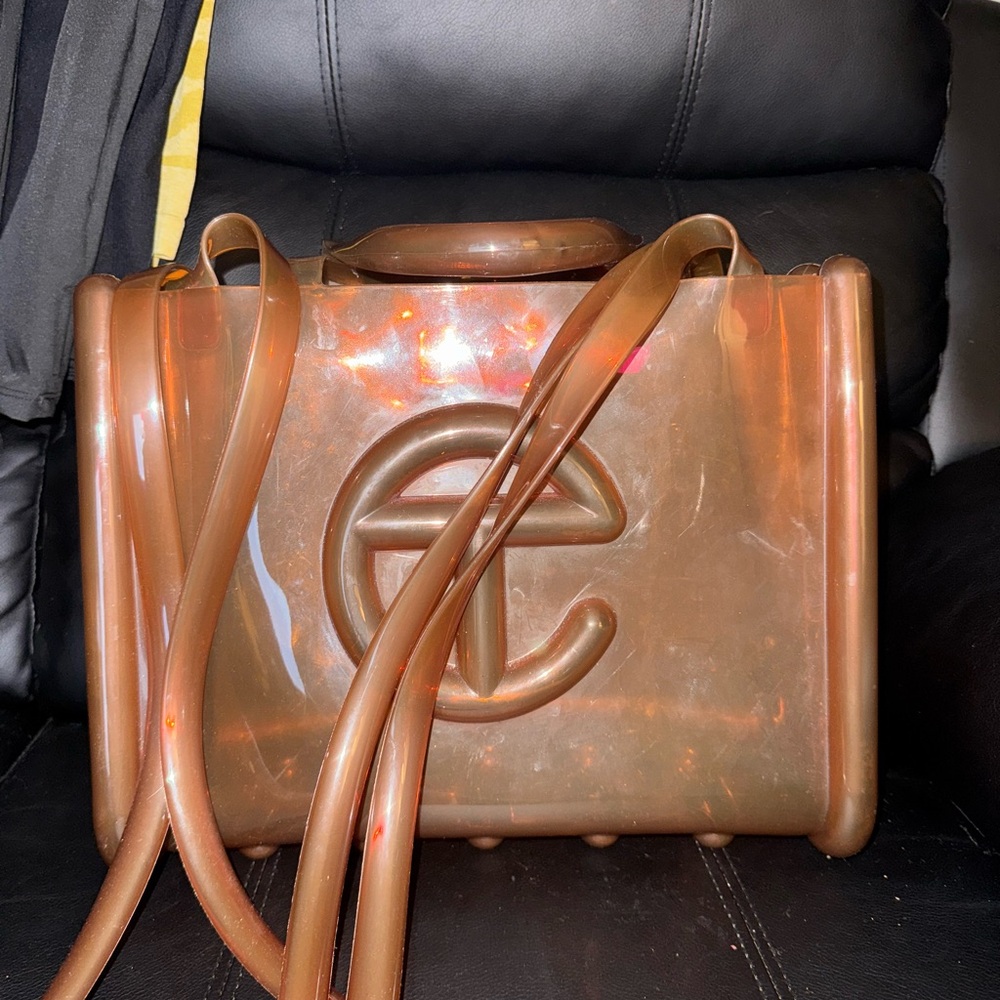 Melissa x Telfar Medium Jelly Shopper Clear Brown